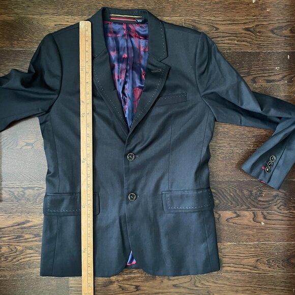 NEW Youth Baker by Ted Baker Navy wool blend Blazer/Jacket -Size 14 - Picture 11 of 14